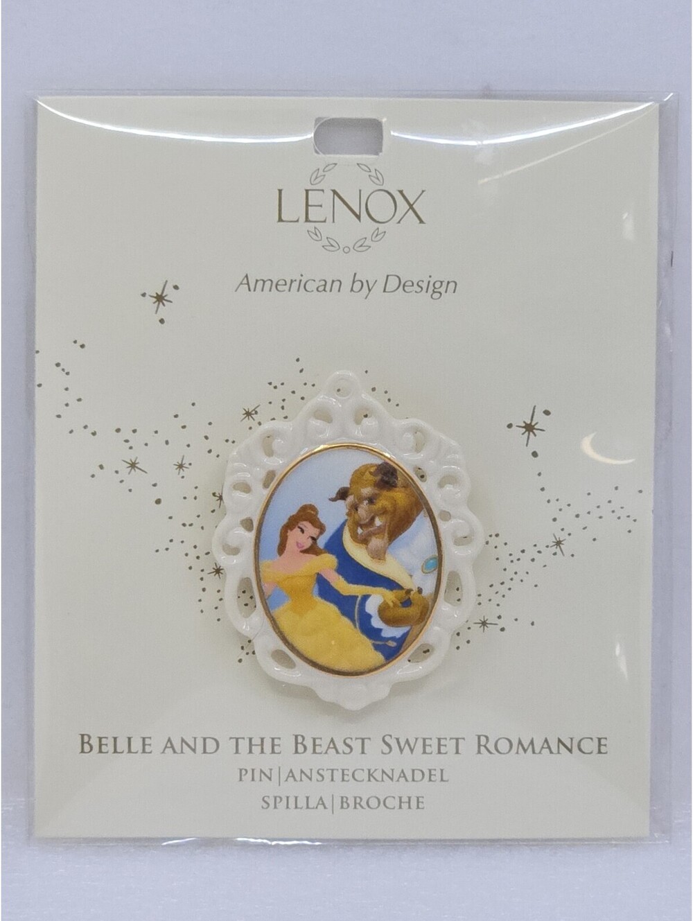 Lenox American by Design Belle And The Beast Sweet Romance Disney Pin
